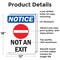 Signmission Exit Sign, Aluminum, 12 in W, 18 in H, Not An Exit OS-2PACK-NS-A-1218-V-15166 - alternate 3